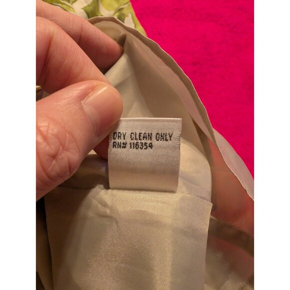 Talbots Woman Silk Linen Blend Floral Midi Skirt Size 14W Tropical Y2K - Picture 7 of 7